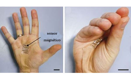 Crean un sensor magnético que se adapta a la piel
